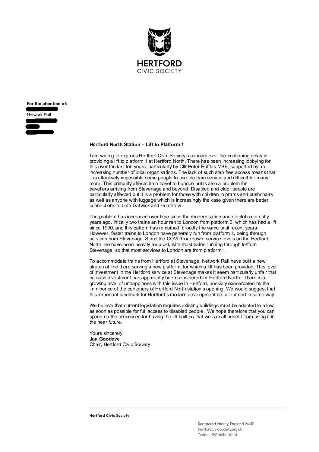 letter from Council